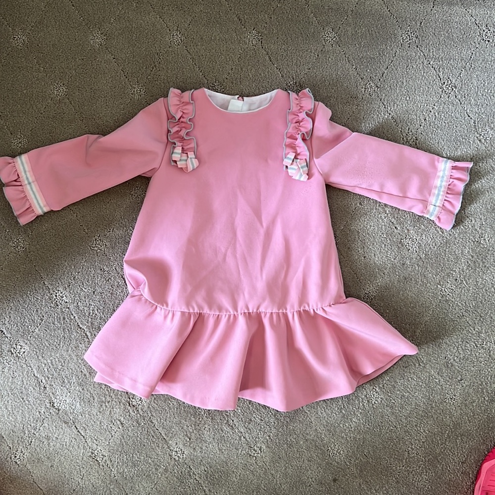 Miranda Ruffle Pink Dress - Picture 4 of 6